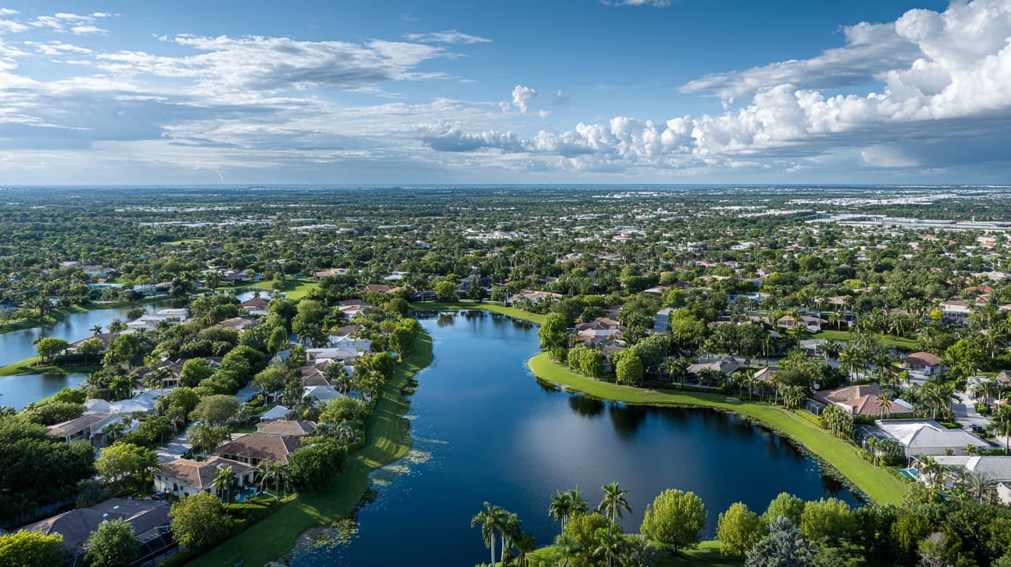 Plantation, Broward County aerial view