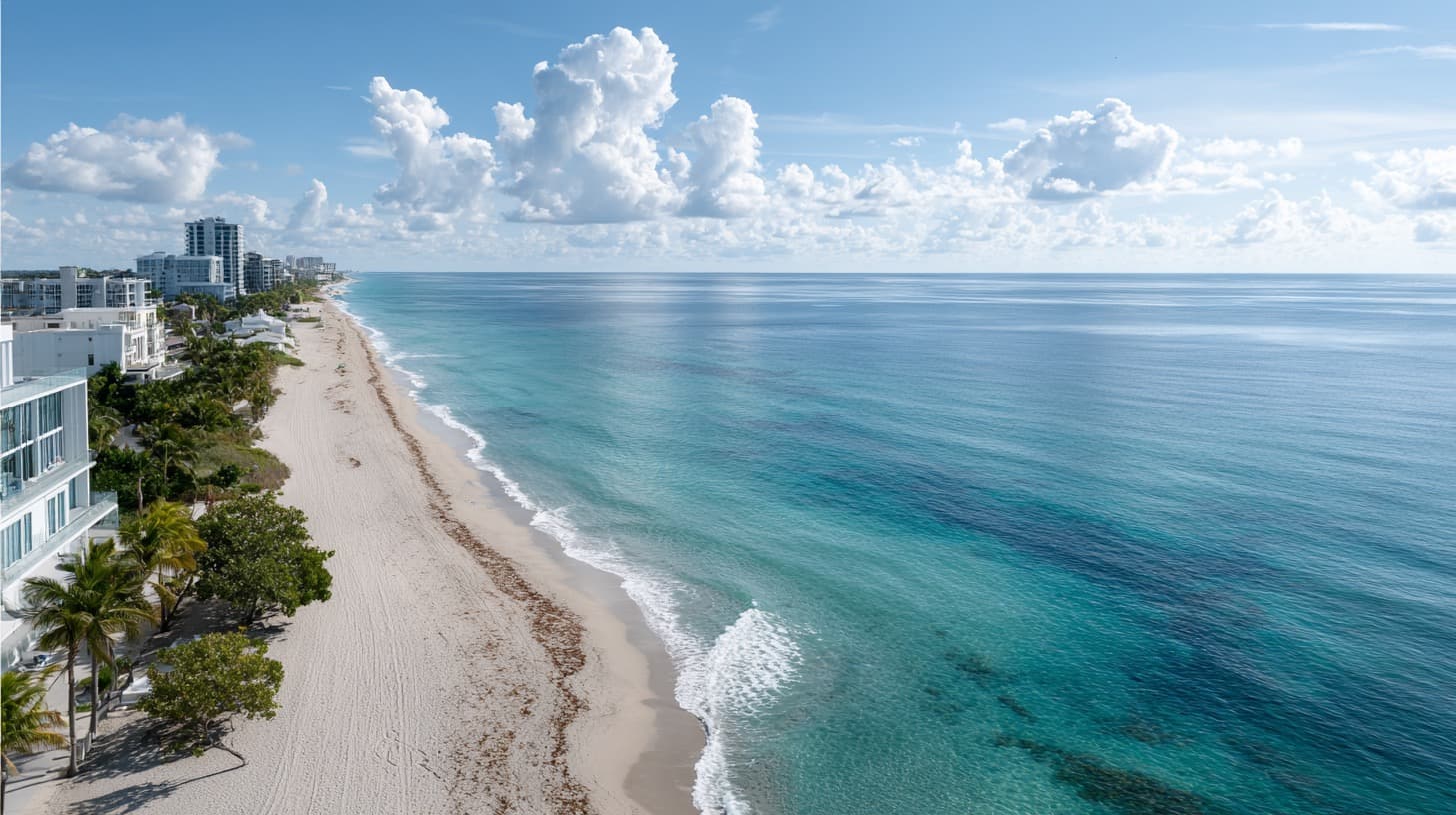 Pompano Beach, Broward County aerial view